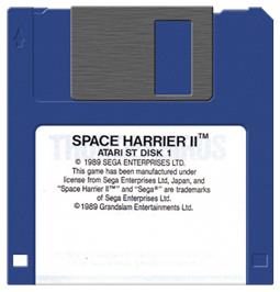 Artwork on the Disc for Space Harrier 2 on the Atari ST.