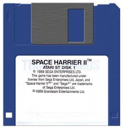 Artwork on the Disc for Space Harrier II on the Atari ST.