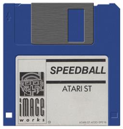 Artwork on the Disc for Speedball on the Atari ST.