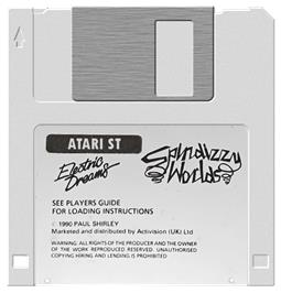 Artwork on the Disc for Spindizzy Worlds on the Atari ST.