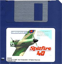 Artwork on the Disc for Spitfire '40 on the Atari ST.