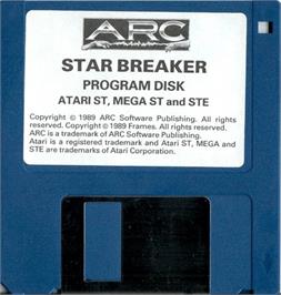 Artwork on the Disc for Star Breaker on the Atari ST.