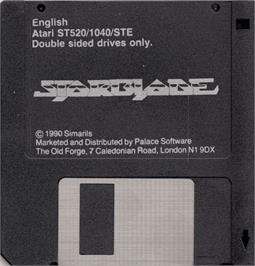 Artwork on the Disc for Starblade on the Atari ST.