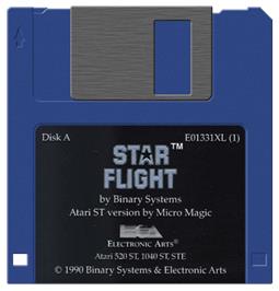 Artwork on the Disc for Starflight on the Atari ST.