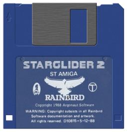 Artwork on the Disc for Starglider 2 on the Atari ST.