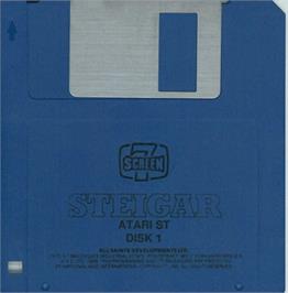 Artwork on the Disc for Steigar on the Atari ST.