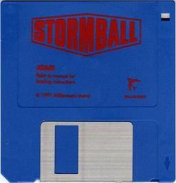 Artwork on the Disc for Stormball on the Atari ST.