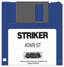 Artwork on the Disc for Striker on the Atari ST.