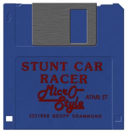 Artwork on the Disc for Stunt Car Racer on the Atari ST.