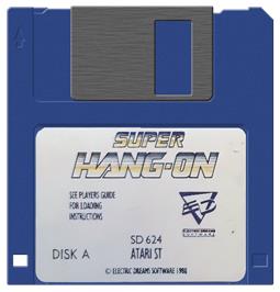 Artwork on the Disc for Super Hang-On on the Atari ST.
