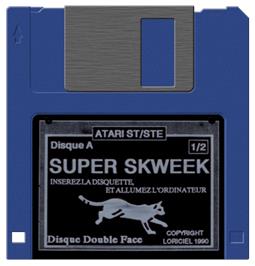 Artwork on the Disc for Super Skweek on the Atari ST.