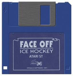 Artwork on the Disc for Superstar Ice Hockey on the Atari ST.