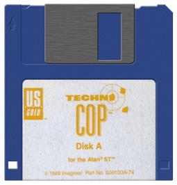 Artwork on the Disc for Techno Cop on the Atari ST.