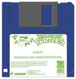 Artwork on the Disc for Teenage Mutant Hero Turtles - The Coin-Op! on the Atari ST.