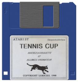 Artwork on the Disc for Tennis Cup on the Atari ST.