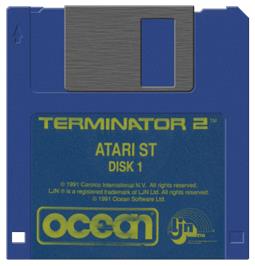 Artwork on the Disc for Terminator 2 - Judgment Day on the Atari ST.