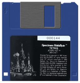 Artwork on the Disc for Tetris (Mirrorsoft) on the Atari ST.