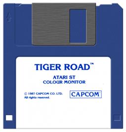 Artwork on the Disc for Tiger Road on the Atari ST.