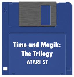 Artwork on the Disc for Time And Magik - The Trilogy on the Atari ST.