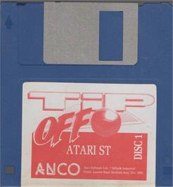Artwork on the Disc for Tip Off on the Atari ST.