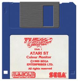 Artwork on the Disc for Turbo Out Run on the Atari ST.