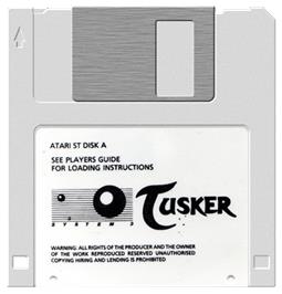 Artwork on the Disc for Tusker on the Atari ST.