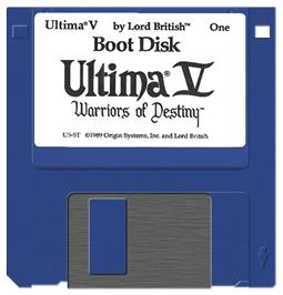 Artwork on the Disc for Ultima 5 - Warriors Of Destiny on the Atari ST.