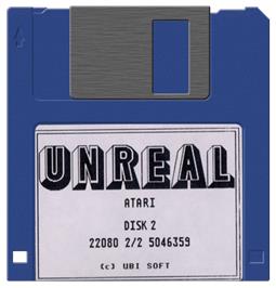 Artwork on the Disc for Unreal on the Atari ST.