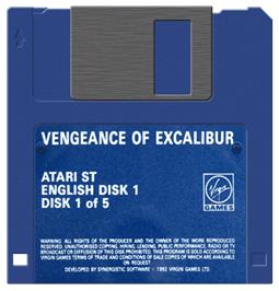 Artwork on the Disc for Vengeance of Excalibur on the Atari ST.