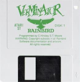 Artwork on the Disc for Verminator on the Atari ST.