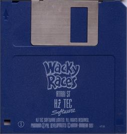 Artwork on the Disc for Wacky Races on the Atari ST.