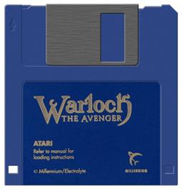 Artwork on the Disc for Warlock - The Avenger on the Atari ST.
