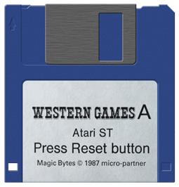 Artwork on the Disc for Western Games on the Atari ST.