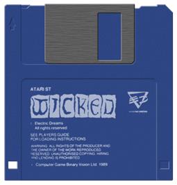 Artwork on the Disc for Wicked on the Atari ST.