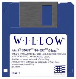 Artwork on the Disc for Willow on the Atari ST.