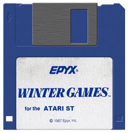 Artwork on the Disc for Winter Games on the Atari ST.