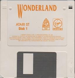 Artwork on the Disc for Wonderland on the Atari ST.