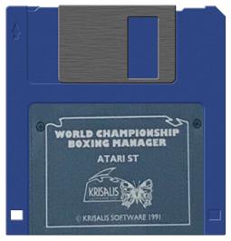 Artwork on the Disc for World Championship Boxing Manager on the Atari ST.