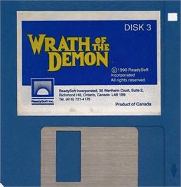 Artwork on the Disc for Wrath Of The Demon on the Atari ST.