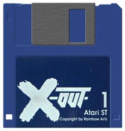 Artwork on the Disc for X-Out on the Atari ST.