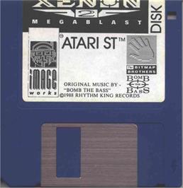 Artwork on the Disc for Xenon 2: Megablast on the Atari ST.