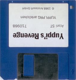 Artwork on the Disc for Yuppi's Revenge on the Atari ST.
