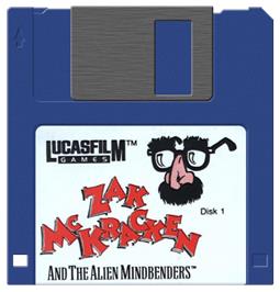 Artwork on the Disc for Zak McKracken And The Alien Mindbenders on the Atari ST.