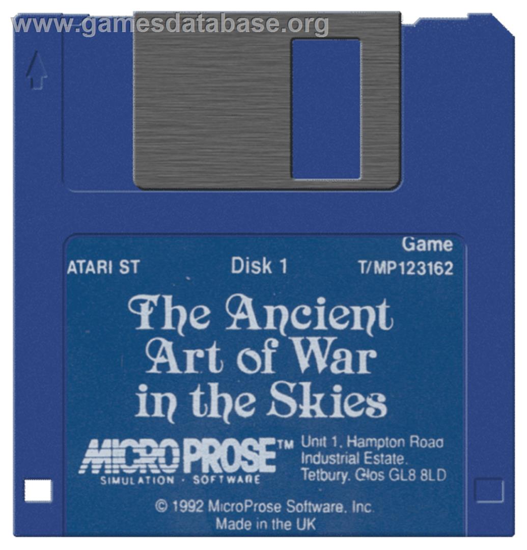 Ancient Art of War in the Skies - Atari ST - Artwork - Disc
