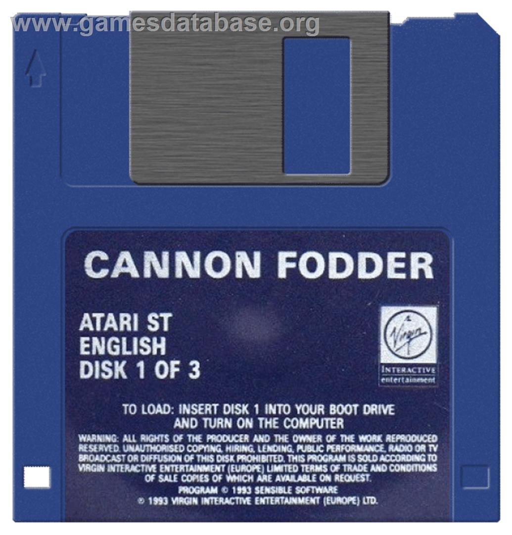 Cannon Fodder - Atari ST - Artwork - Disc