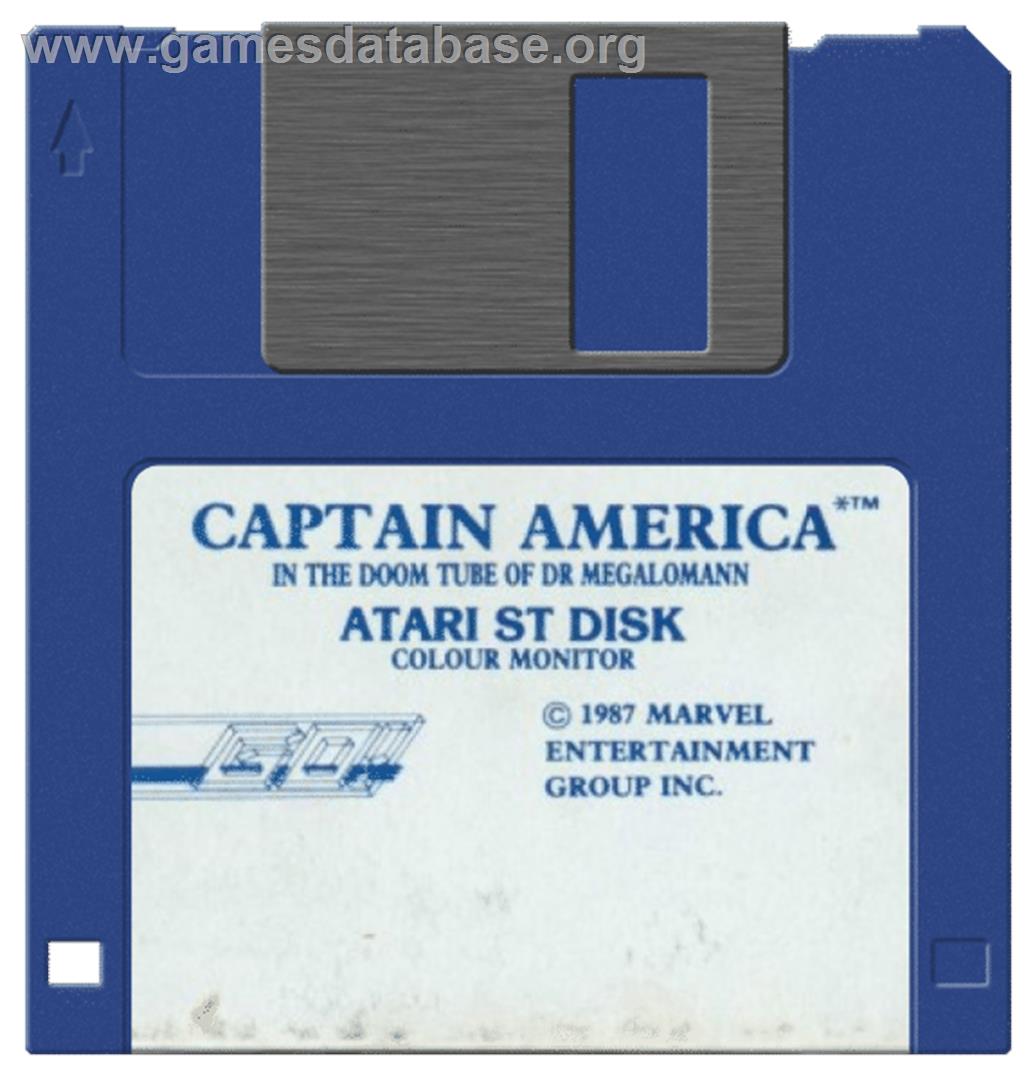 Captain America In - The Doom Tube Of Dr. Megalomann - Atari ST - Artwork - Disc