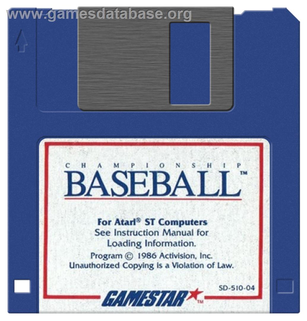 Championship Baseball - Atari ST - Artwork - Disc