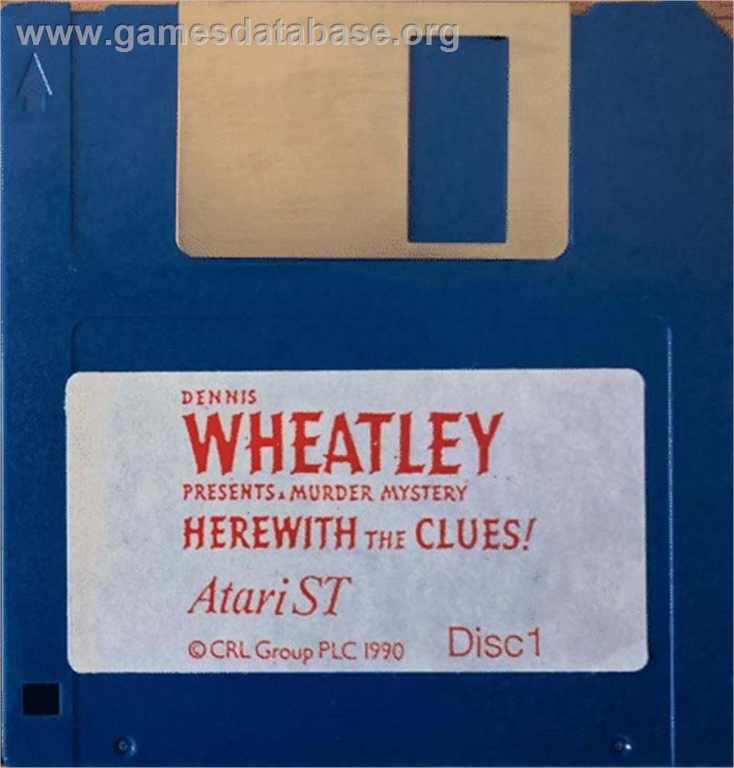Dennis Wheatley Presents A Murder Mystery - Herewith The Clues! - Atari ST - Artwork - Disc