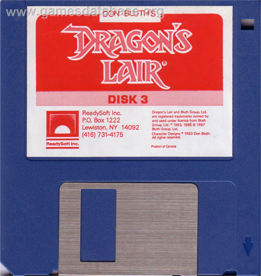 Dragon's Lair 3: The Curse of Mordread - Atari ST - Artwork - Disc