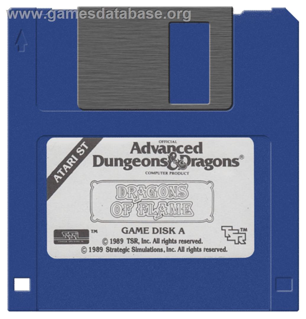 Dragons of Flame - Atari ST - Artwork - Disc